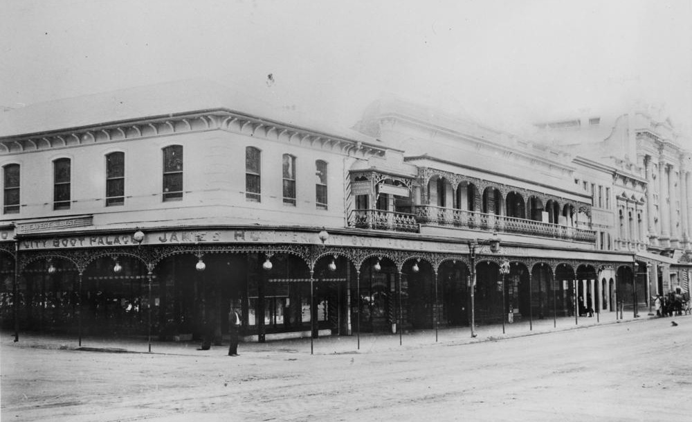 James Hunter's Boot Manufacturing Shop, Queen Street, Brisbane, 1889