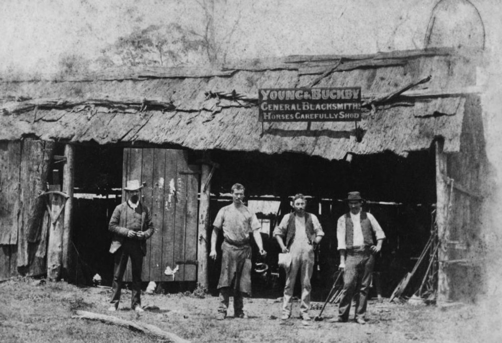 Blacksmith Shop On Oxley Road, Oxley, Brisbane, Ca.1888