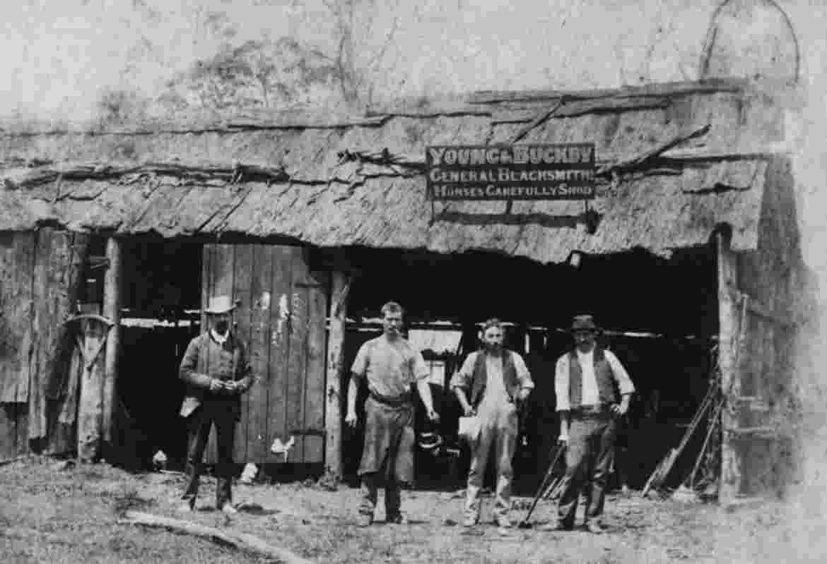 Blacksmith Shop On Oxley Road, Oxley, Brisbane, Ca.1888