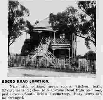 Timber Cottage For Sale At Boggo Road Junction, Dutton Park, Brisbane, 1910